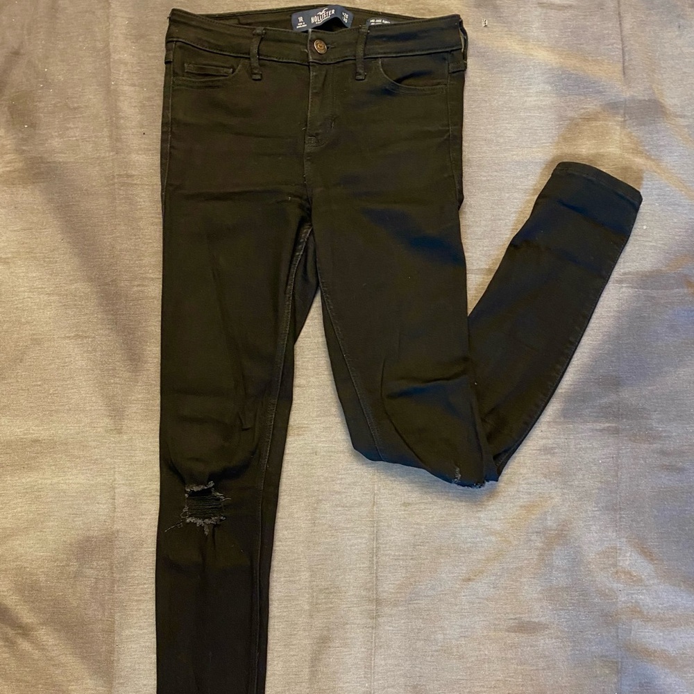 Hollister Black Jeans Mid Rise (super skinny/stretch) W25 L30